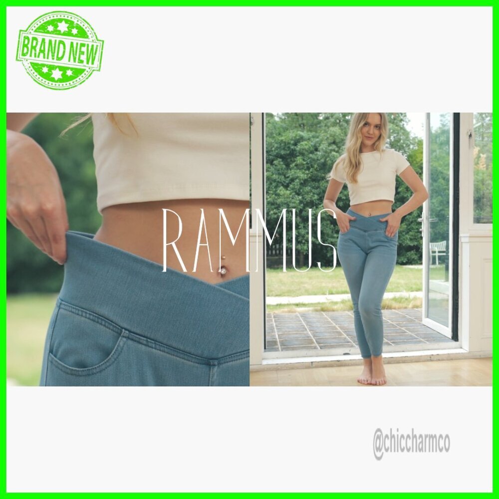 High Waisted Skinny Jeggings Tummy Control Stretchy Pull On Denim Leggings - Picture 7 of 7